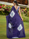 YASHODA PURE MULMUL COTTON HAND  BLOCK PRINT FLOWER TEST BLUE SAREE