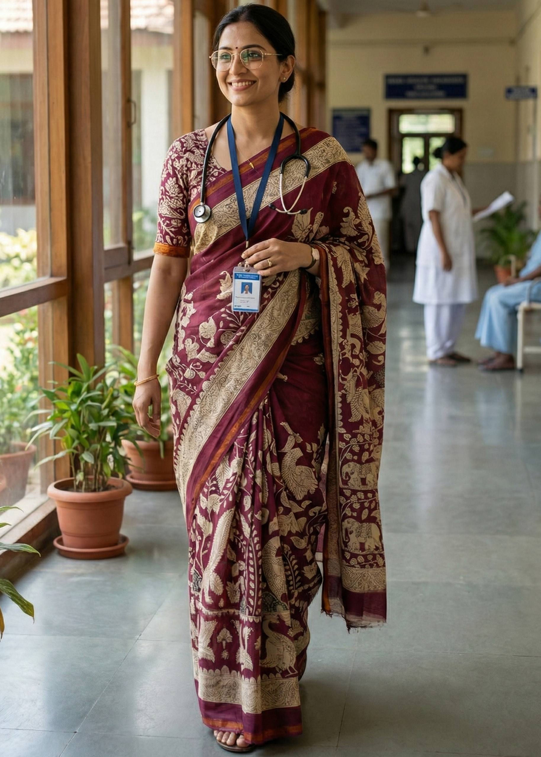 SOFT MASLIN MULMUL COTTON WITH HEVY ZARI BODAR MAROON SAREE WITH BLOUSE