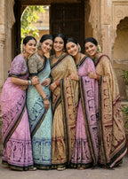 SOFT MULMUL MASLIN COTTON WITH HEVY ZARI BORDER BEIGE SAREE WITH BLOUSE
