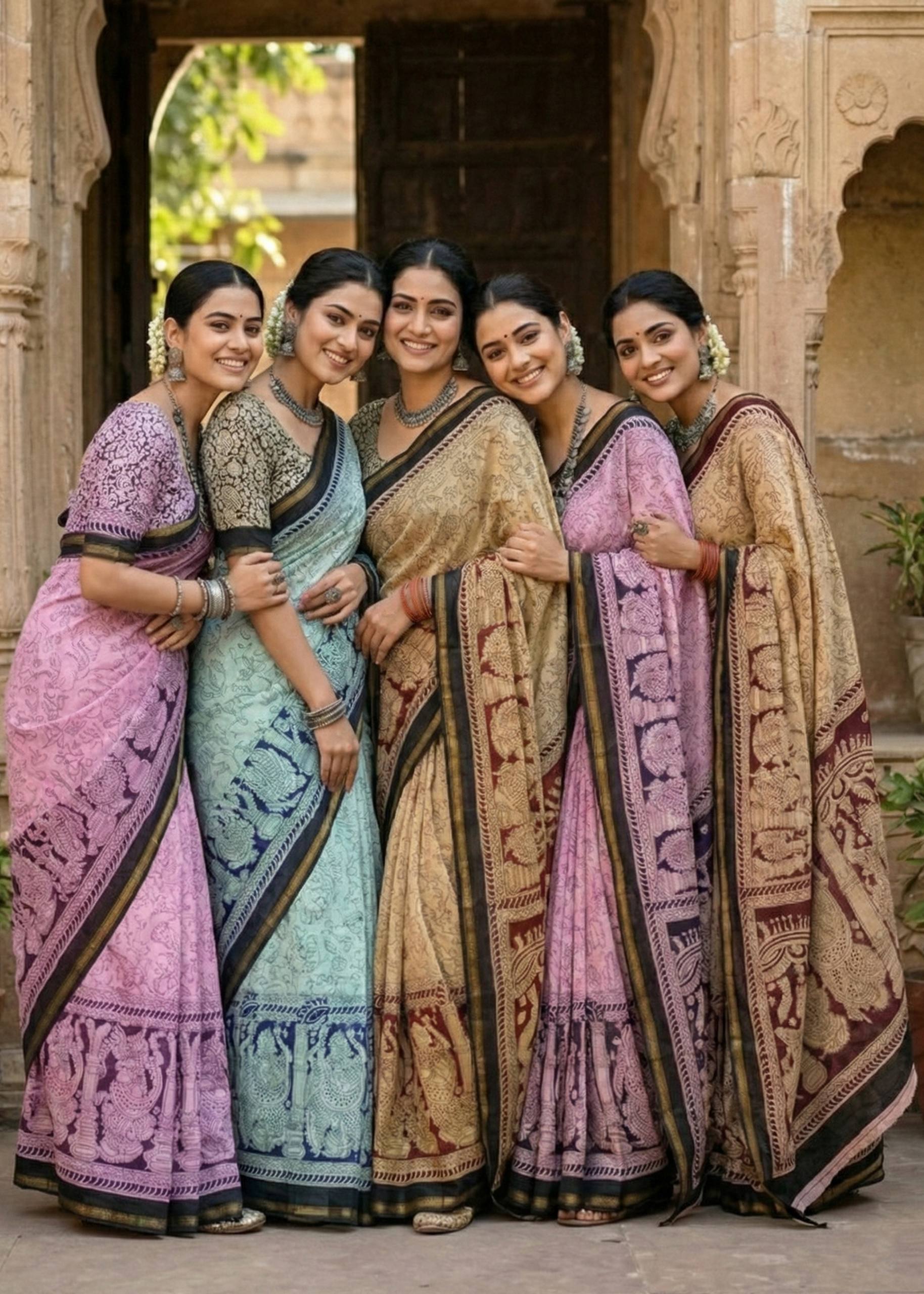SOFT MULMUL MASLIN COTTON WITH HEVY ZARI BORDER BEIGE AND RED SAREE WITH BLOUSE
