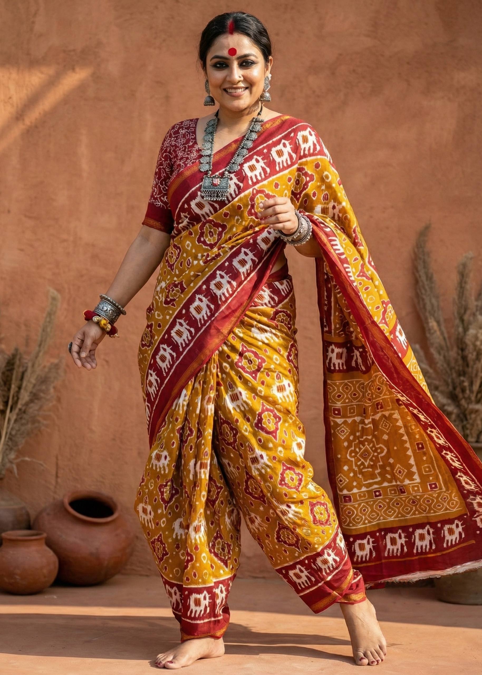 SOFT MASLIN MULMUL COTTON WITH HEVY ZARI BORDER YELLOW SAREE WITH BLOUSE
