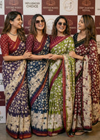 SOFT MASLIN MULMUL COTTON WITH HEVY ZARI BORDER BLUE VOILET SAREE WITH BLOUSE