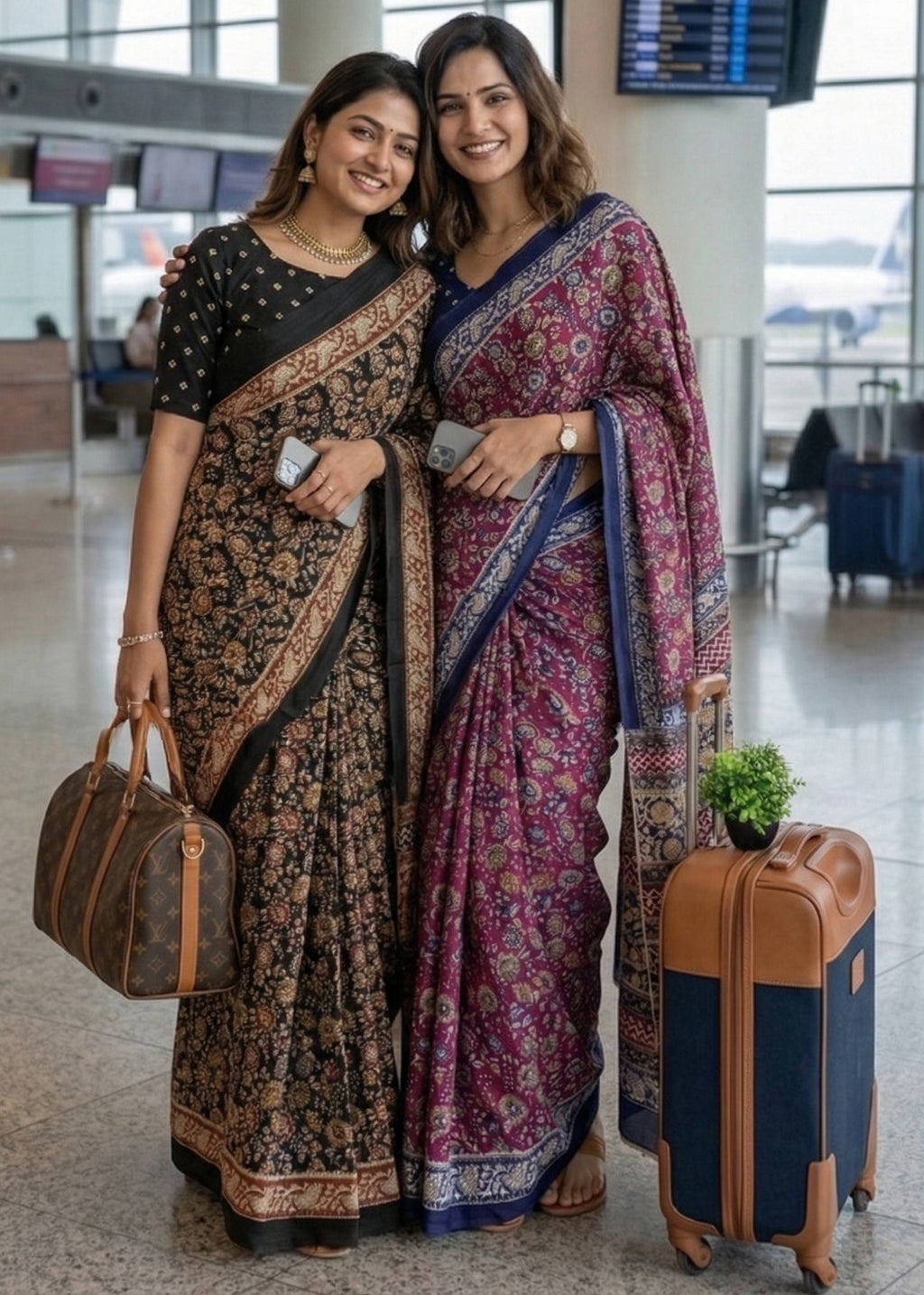 PURE MULMUL COTTON KALAMKARI HAND BLOCK PRINT PINK SAREE WITH BLOUSE