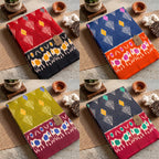 PURE HANDLOOM SOFT COTTON IKKAT BLUE SAREE WITH BLOUSE