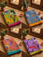 PREMIUM SOFT COTTON MULMUL BLEND KALAMKARI PRINTE PEACH SAREE WITH BLOUSE