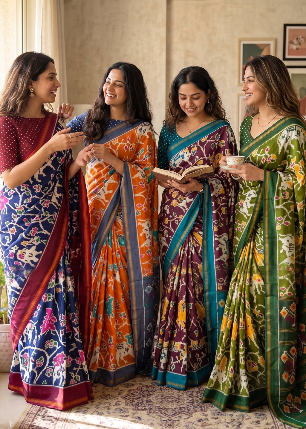 MULMUL SOFT MASLIN COTTON WITH HEVY ZARI BODAR ORANGE SAREE WITH BLOUSE