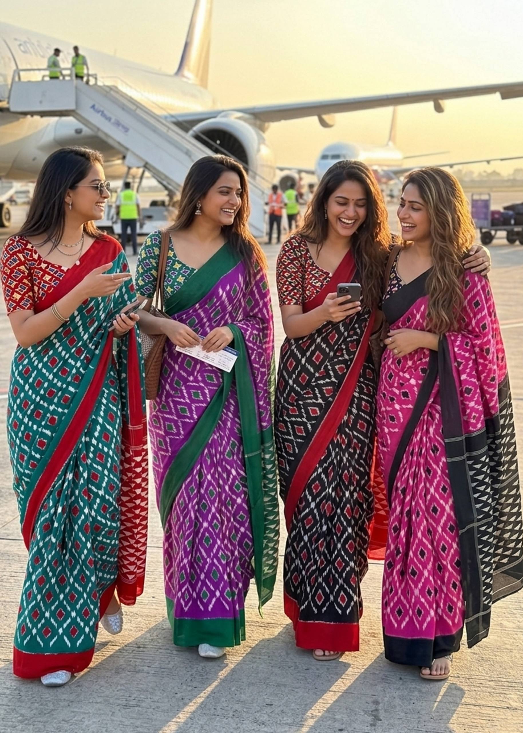 PURE MULMUL COTTON IKKAT PRINT PURPLE SAREE WITH BLOUSE