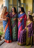 PURE SOFT COTTON HAND BAGRU PRINT DARK GREEN SAREE WITH BLOUSE