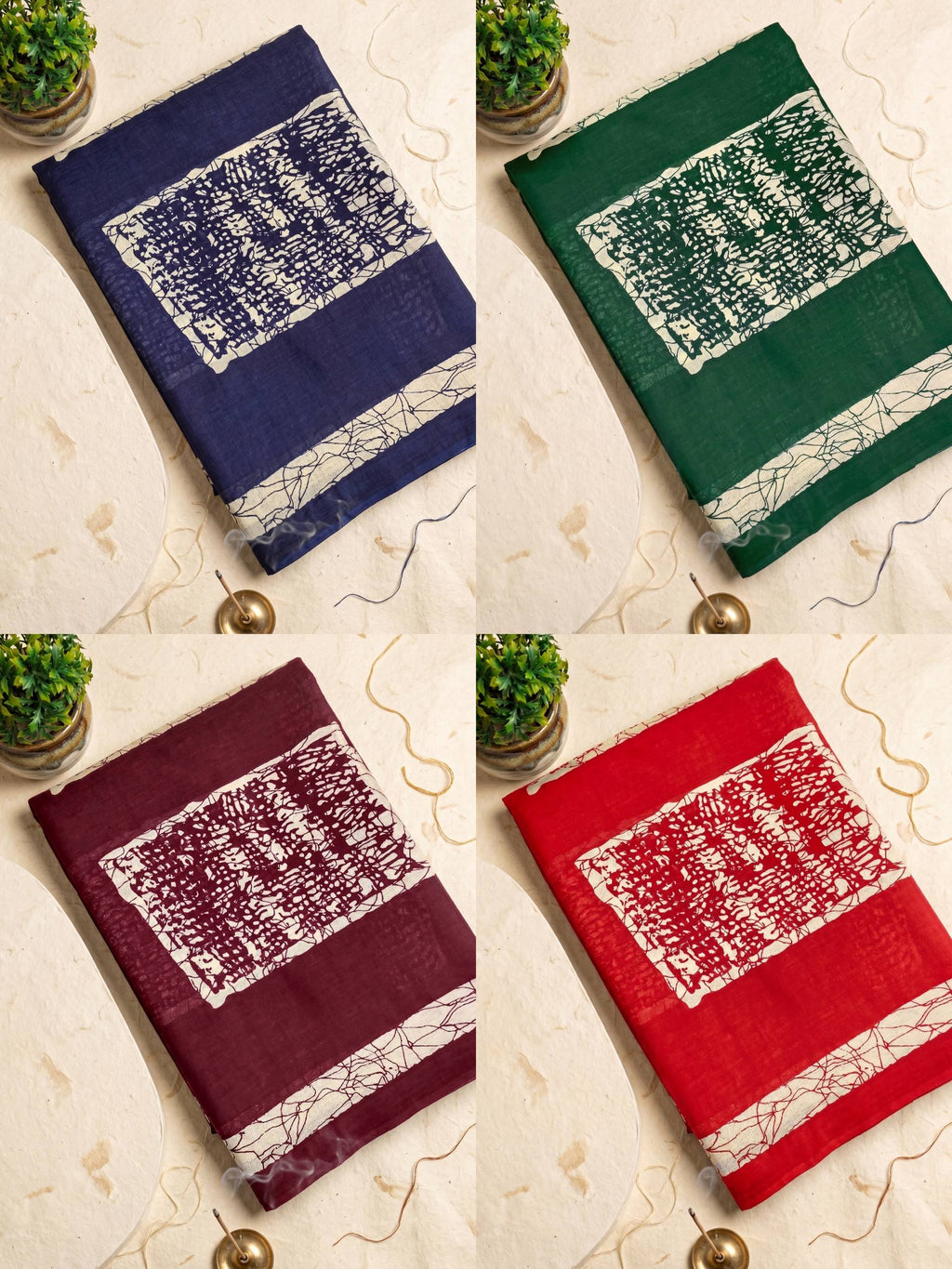 PREMIUM COTTON MULMUL BLEND MAROON SAREE WITH BLOUSE