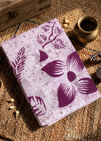 PREMIUM BREATHABLE COTTON BATIK BLOCK PRINT PURPLE SAREE WITH BLOUSE