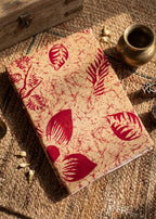 PREMIUM BREATHABLE COTTON BATIK BLOCK PRINT BEIGE AND RED SAREE WITH BLOUSE