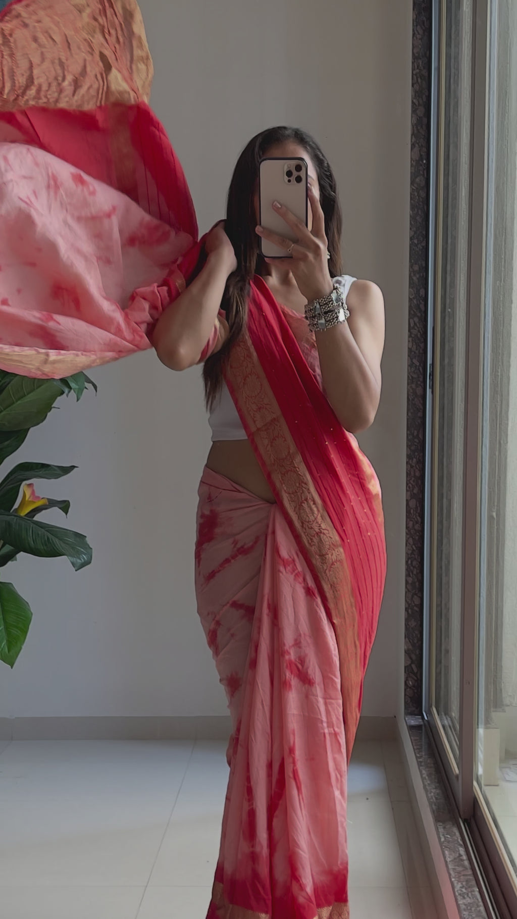 SELFI13 PRIMUM ASSAM SILK NECHRAL SOFT FANCY JACQUARD WITH SIKVANS BORDER DIMANDING WORK RED SAREE