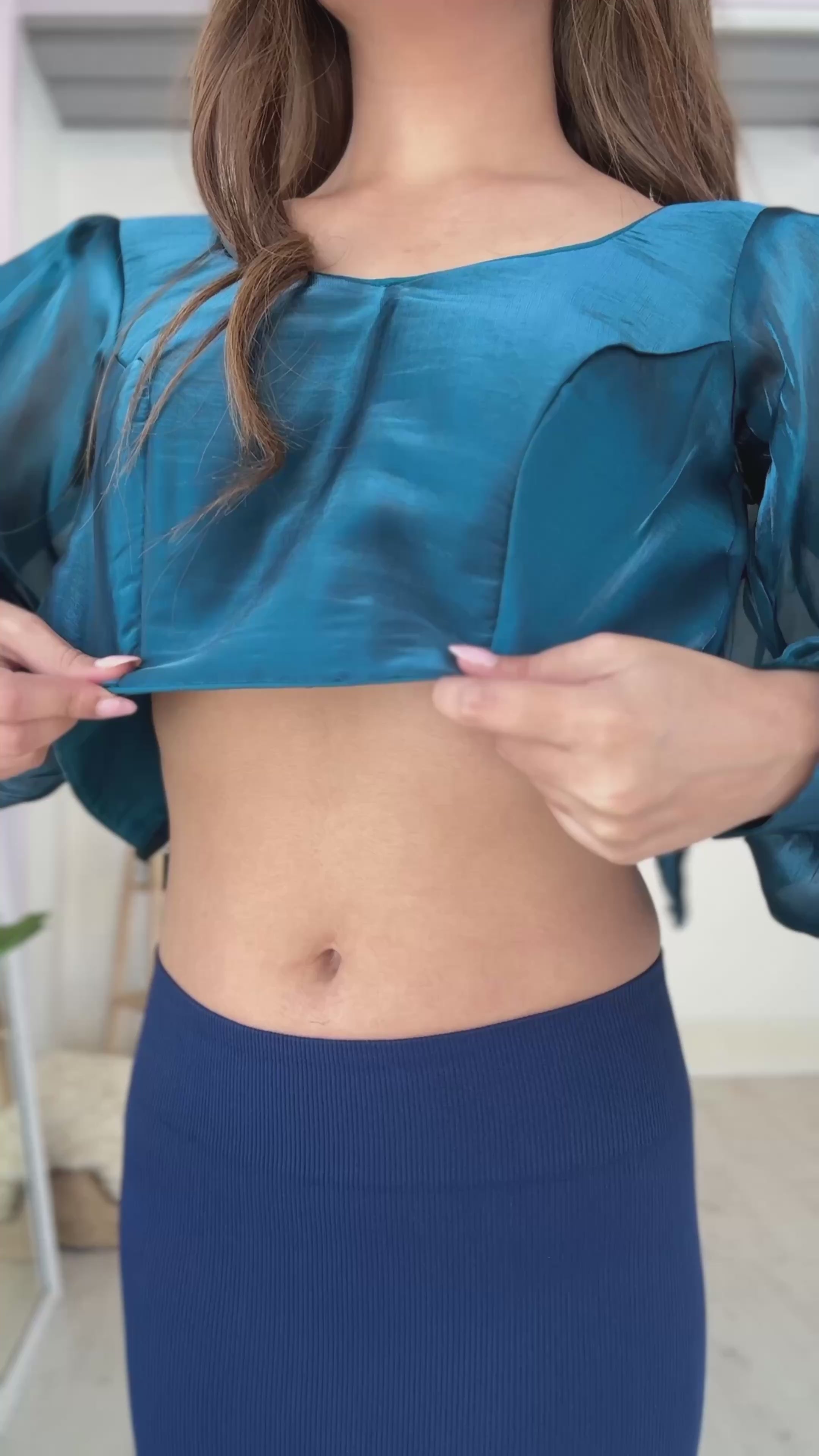 READY TO WEAR PREDRAPPED REAY TO WEAR SAREE WITH FULL STTICHED BLOUSE JIMMY CHOO FABRIC BLUE