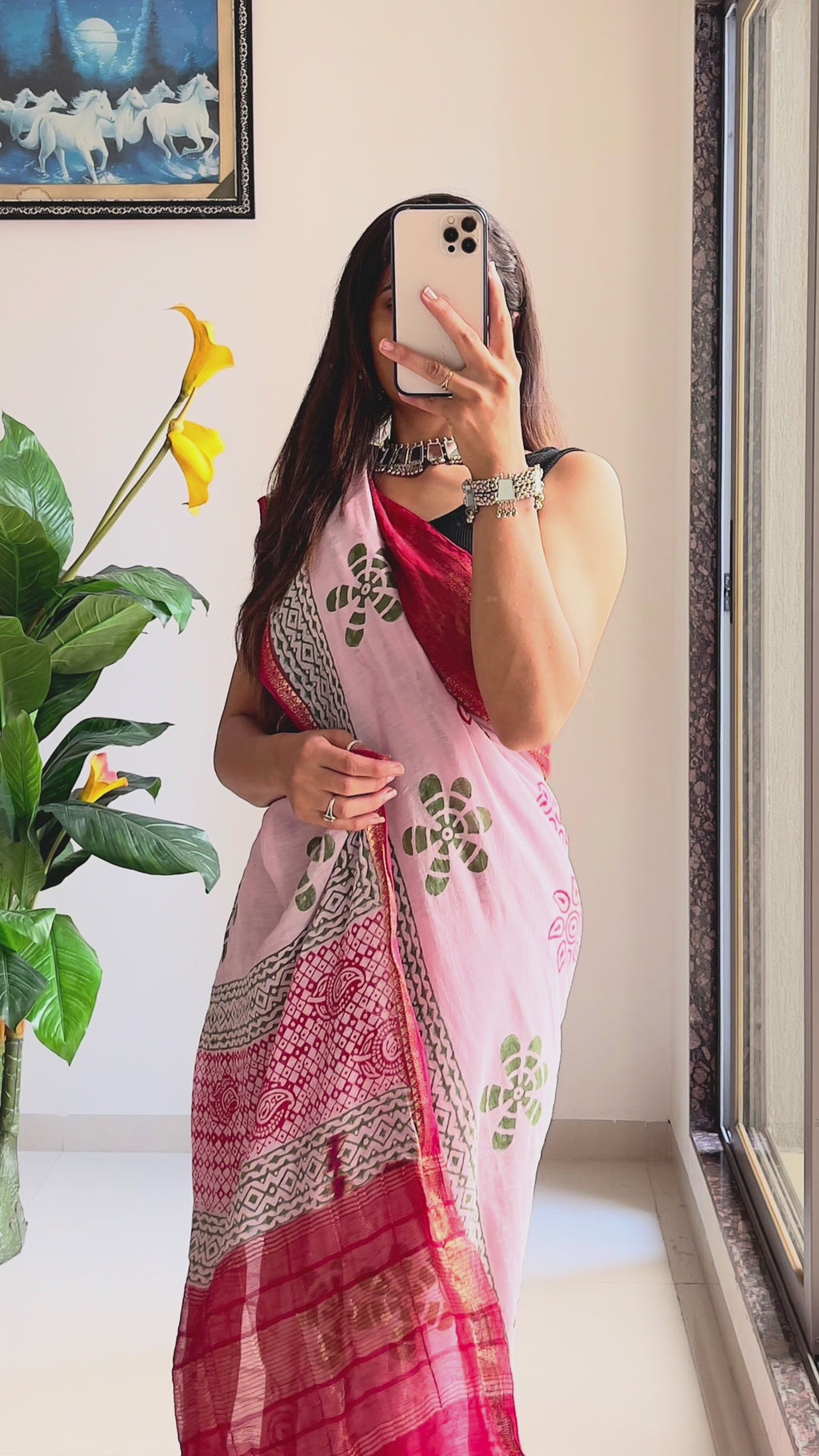 ASSAM SILK NATURAL CELLULOSE NYLON AND VISCOSE ZARI WEAVING PINK SAREE