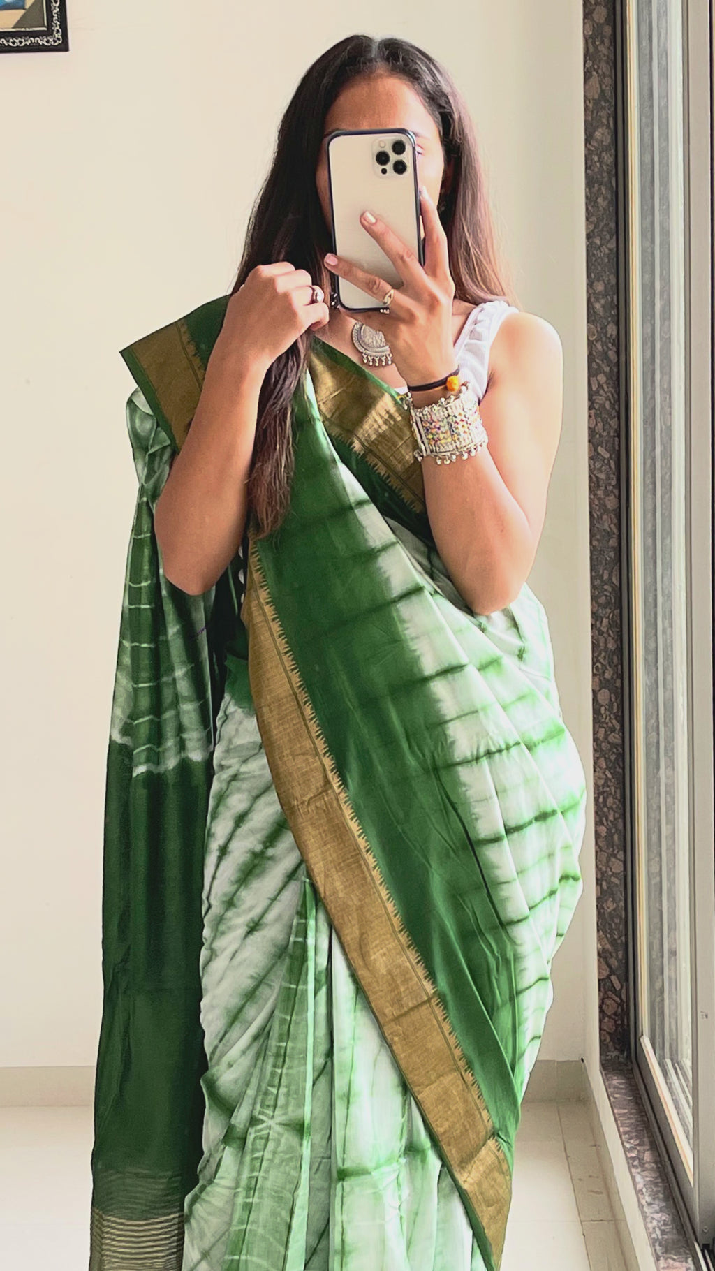 SELFI15 PRIMUM ASSAM SILK NECHRAL SOFT MATIRYAL DARK GREEN SAREE