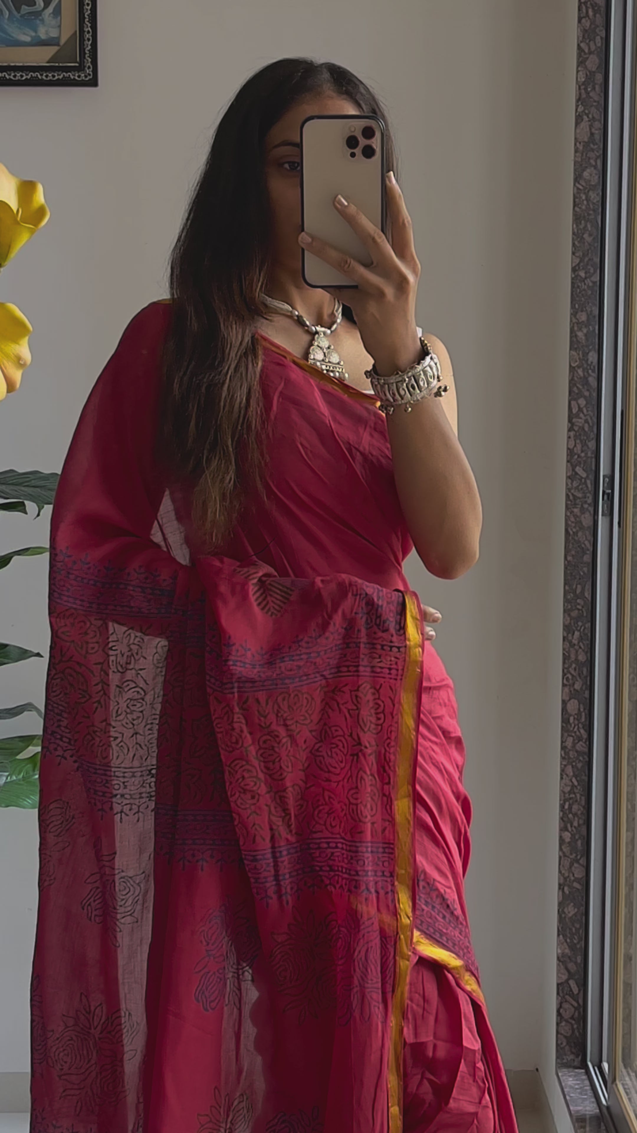 HAND BLOCK2 SOFT MASLIN COTTON WITH HEVY ZARI BODAR PINK SAREE