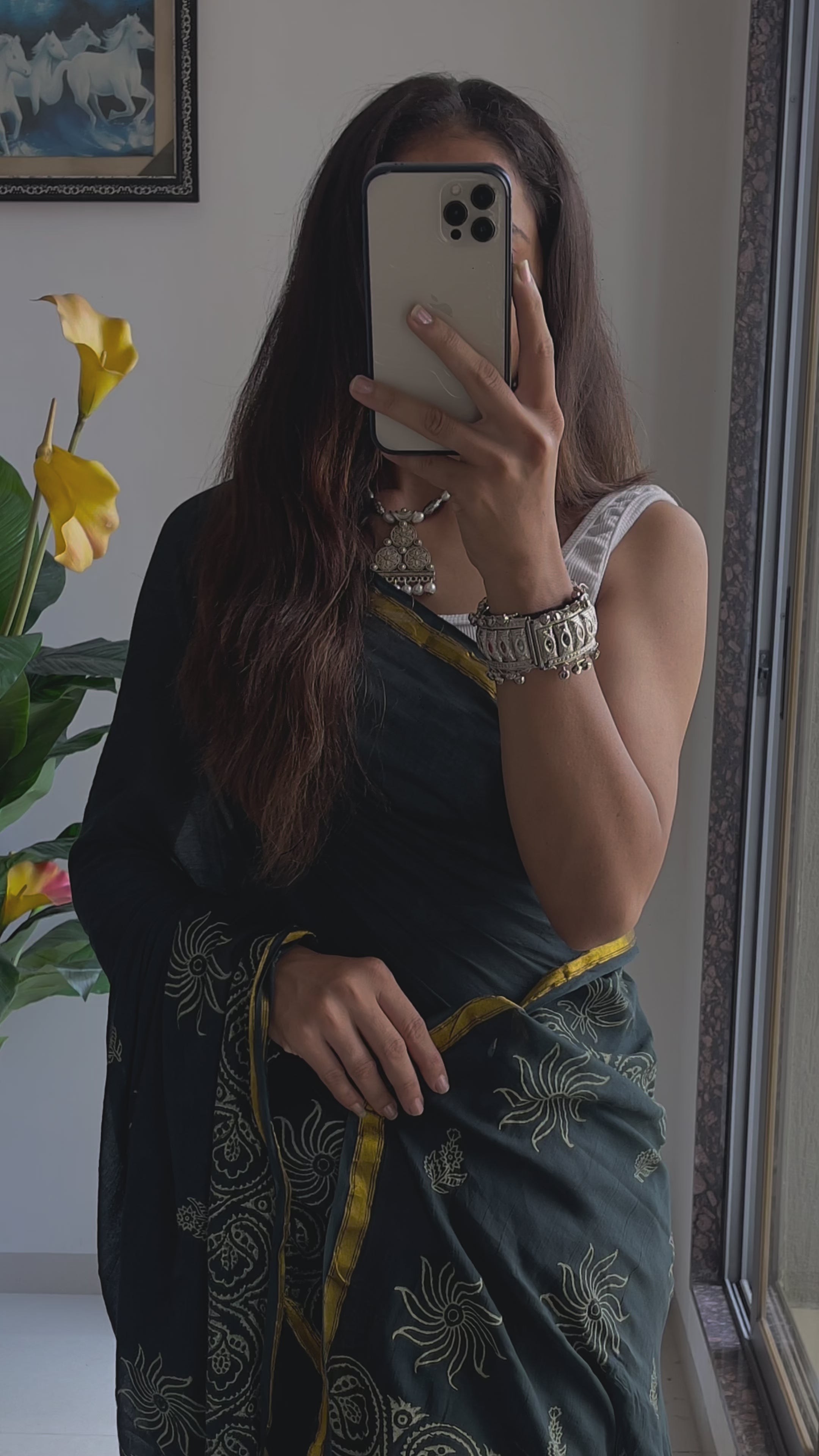 HAND BLOCK4 SOFT MASLIN COTTON WITH HEVY ZARI BODAR BLUE SAREE