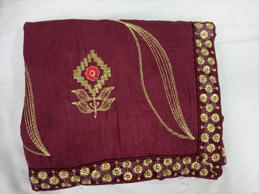 Designer embroidery saree with running blouse