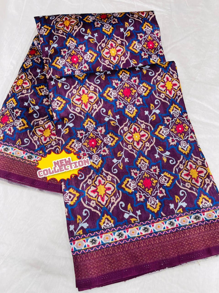 Resham Cotton Silk Fabric Ajarakh Print